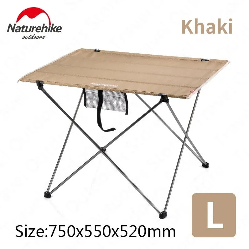 Naturehike Folding Picnic Table Portable Ultralight Foldable Camping Table Load Bearing 20kg Built-in Mesh Storage Bag Table BBQ Camping
