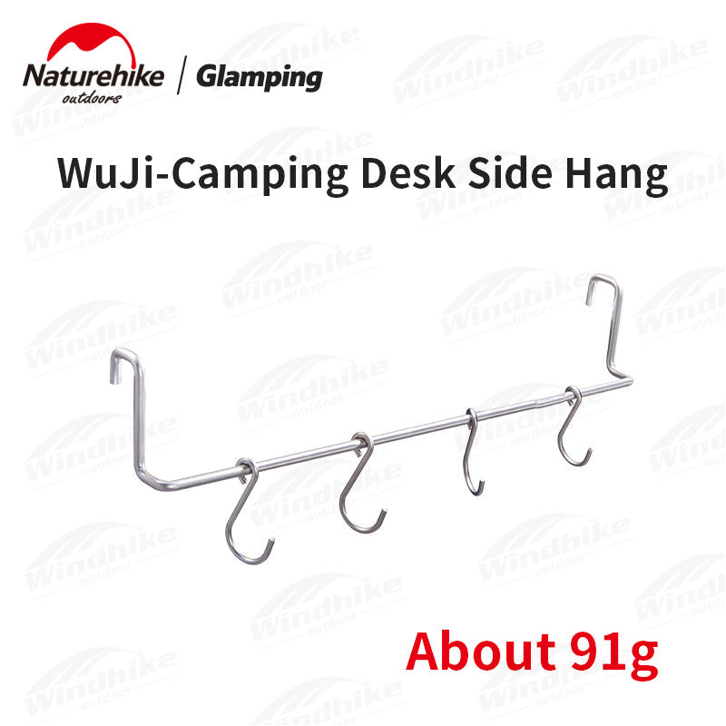 Naturehike Desk Side Hanging Shelf Portable Lightweight Camping Tableware Storage Rack Picnic Hook Rack Table Edge Hook 304 Stainless Steel Outdoor Accessories