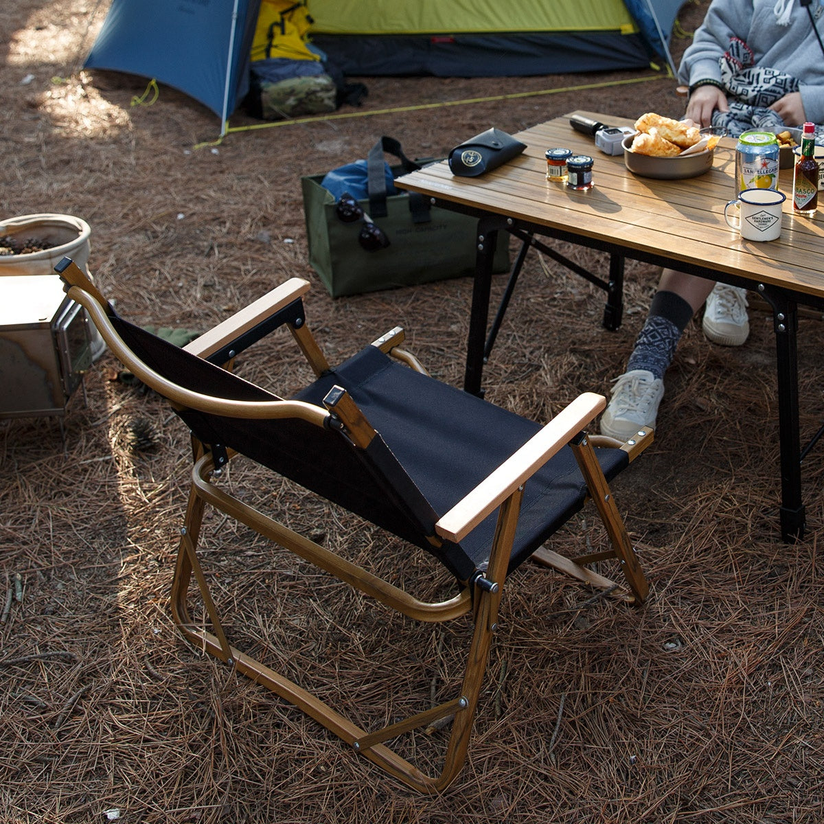 Naturehike TWILIGHT Series Outdoor Portable Foldable Camping Kermit Chair Aluminum Alloy Wood Grain up to 120KG Load 600D Oxford Cloth Camp Lightweight