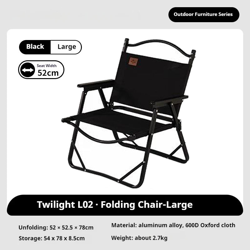 Naturehike TWILIGHT Series Outdoor Portable Foldable Camping Kermit Chair Aluminum Alloy Wood Grain up to 120KG Load 600D Oxford Cloth Camp Lightweight
