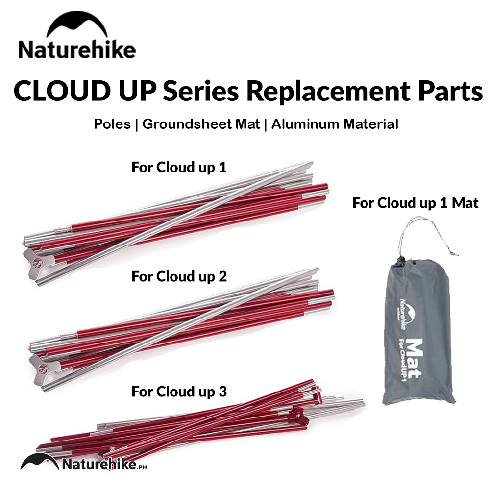 Naturehike CLOUD UP Series Replacement Parts Pole Groundsheet Mat Inner Outer Fly Tent Pegs Nail Set Rope Storage Bag Footprint Ground Sheet Frame Accessories