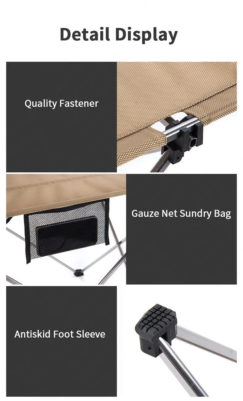 Naturehike Folding Picnic Table Portable Ultralight Foldable Camping Table Load Bearing 20kg Built-in Mesh Storage Bag Table BBQ Camping