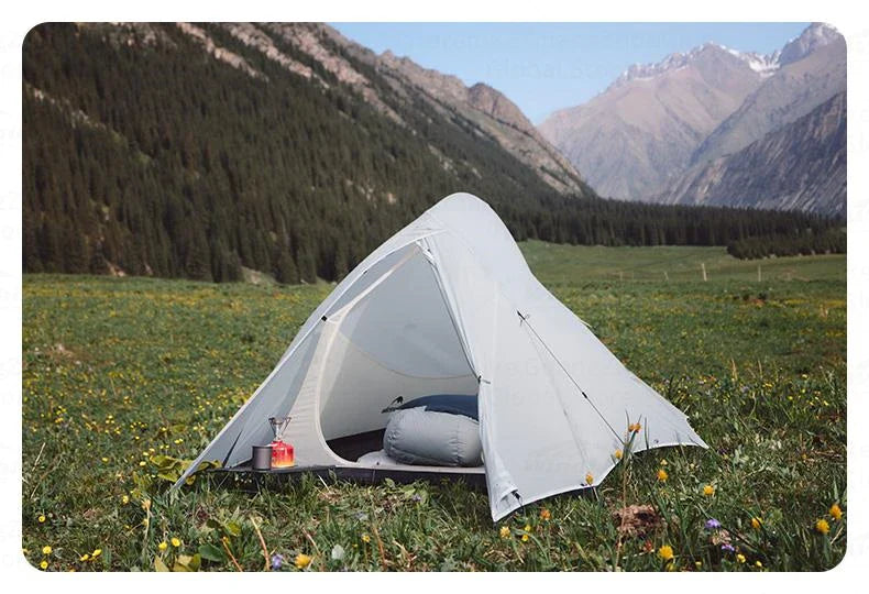 Naturehike Cloud Up UL Tent Portable Ultralight 1-2 Persons Single Double Streamlined Design 15D Nylon Waterproof Camping Backpacking Hiking Tent With Mat