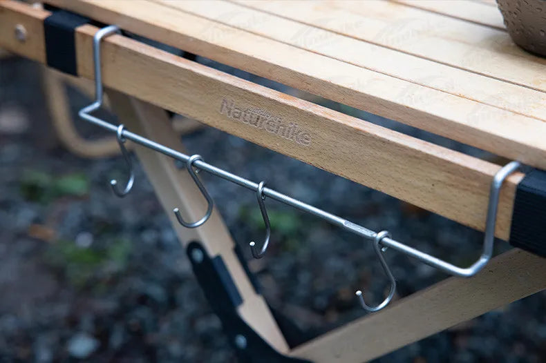 Naturehike Desk Side Hanging Shelf Portable Lightweight Camping Tableware Storage Rack Picnic Hook Rack Table Edge Hook 304 Stainless Steel Outdoor Accessories
