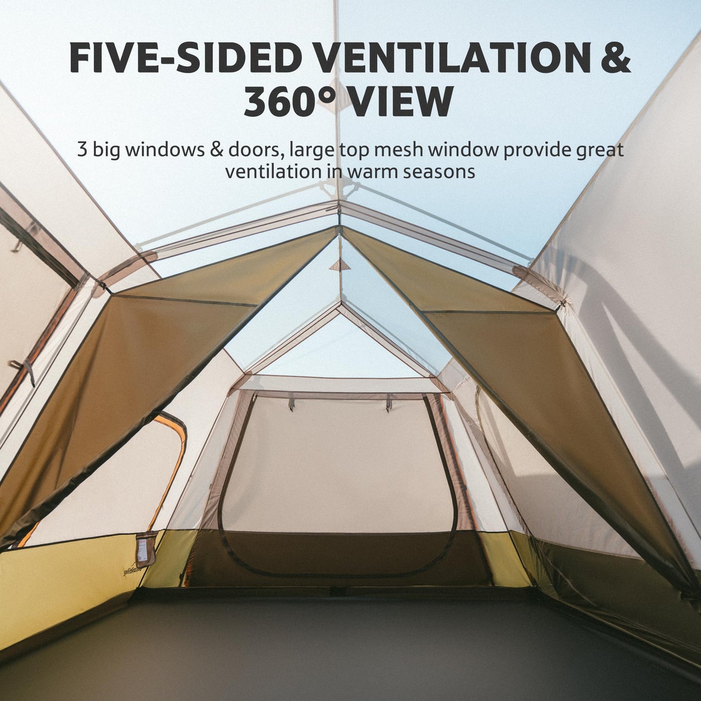 Naturehike CAPE Series 13 Automatic Tent Portable Lightweight Fast Build Cabin Style Shelter 6-8 Persons 2 Bedroom Excellent Ventilation Large Interior Waterproof Heavy Duty