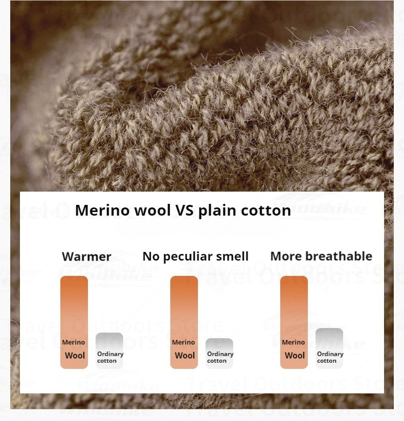 Naturehike Shock Absorbing Sports Socks Portable Breathable Warm Sheep Wool Camping Hiking Trekking Cycling Women Men's Socks
