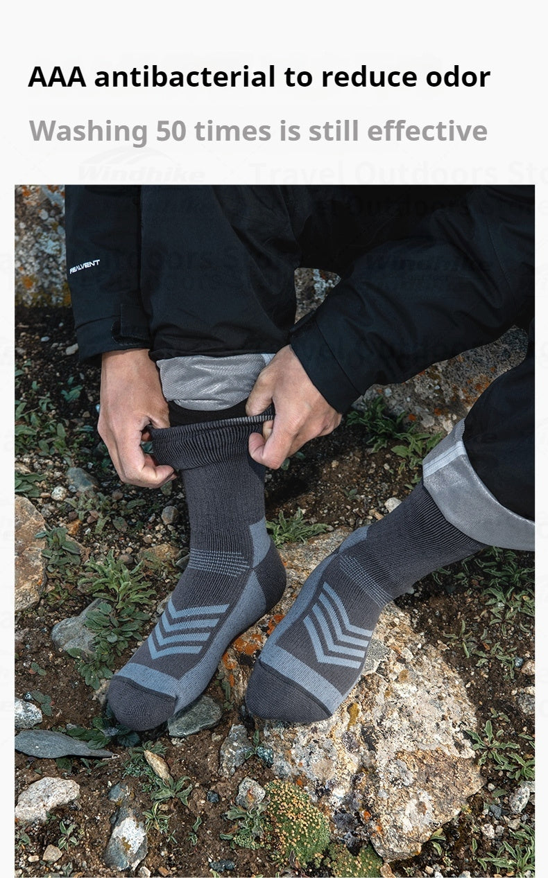 Naturehike Shock Absorbing Sports Socks Portable Breathable Warm Sheep Wool Camping Hiking Trekking Cycling Women Men's Socks