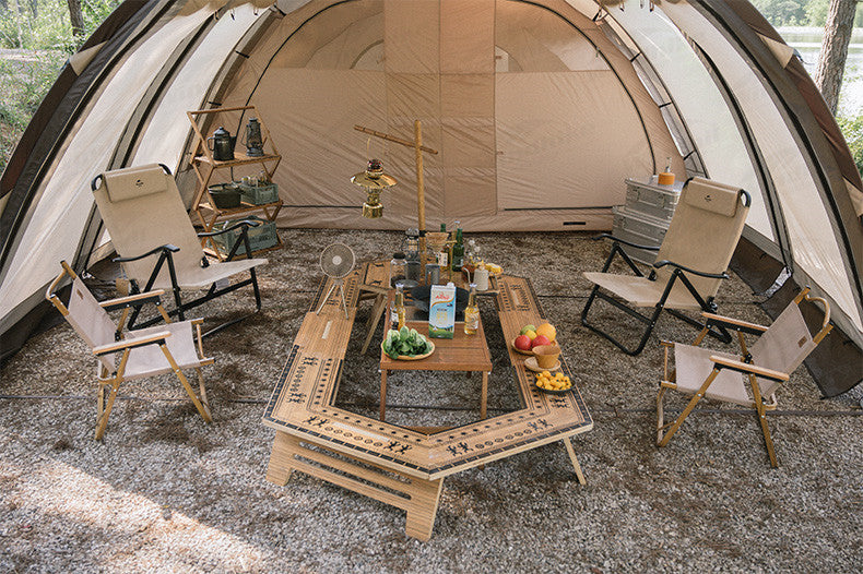 Naturehike Modular Hexagonal Table Portable Multipupose Splicing Table  DIY Multi-layer Board Double-Deck Extended Desk Camping BBQ Picnic Barbecue
