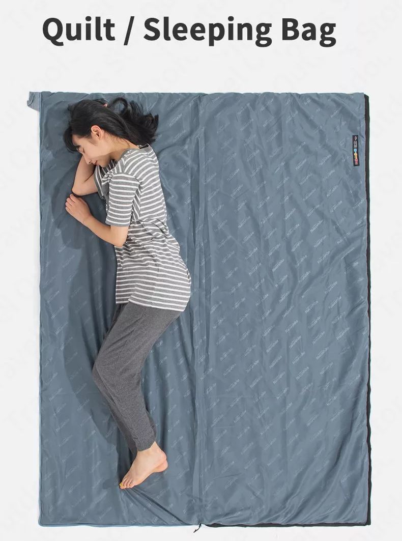 Naturehike Mini Envelope Sleeping Bag Outdoor LW180 Portable Ultralight Breathable Cotton Fabric Thick Foam for Tent Adult Comfortable Camp Sleep Bed Pad