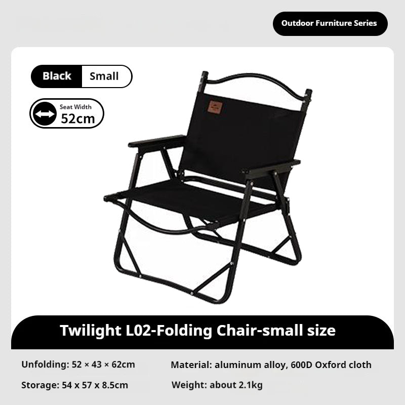 Naturehike TWILIGHT Series Outdoor Portable Foldable Camping Kermit Chair Aluminum Alloy Wood Grain up to 120KG Load 600D Oxford Cloth Camp Lightweight