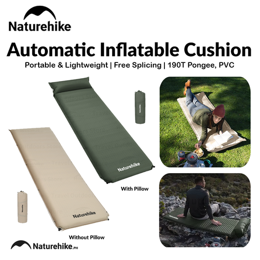 Naturehike Automatic Inflatable Cushion Portable Lightweight Self-Inflating Air Mattress Thickened 10cm Camping Tent Bed Outdoor Hiking Sleeping Bag