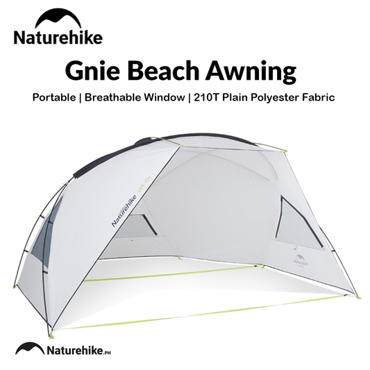 Naturehike Gnie Beach Awning Portable Lightweight Canopy Outdoor Camping 210T Waterproof Party Sun Shelter Sunshade Beach Tarp Hiking Picnic Travel