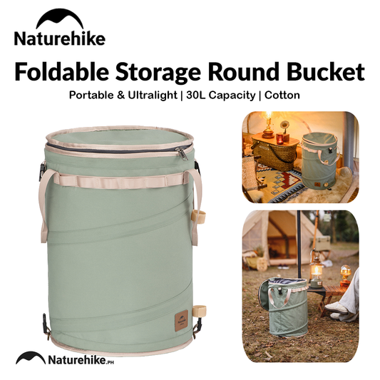 Naturehike Foldable Storage Round Bucket Portable Ultralight Folding 30L Capacity Barrel Clothes Bag Sundry Storage Box Cotton Bag 720g Camping Outdoor