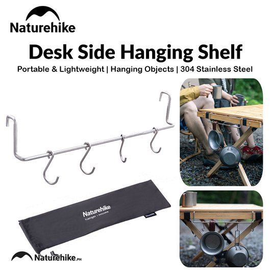 Naturehike Desk Side Hanging Shelf Portable Lightweight Camping Tableware Storage Rack Picnic Hook Rack Table Edge Hook 304 Stainless Steel Outdoor Accessories
