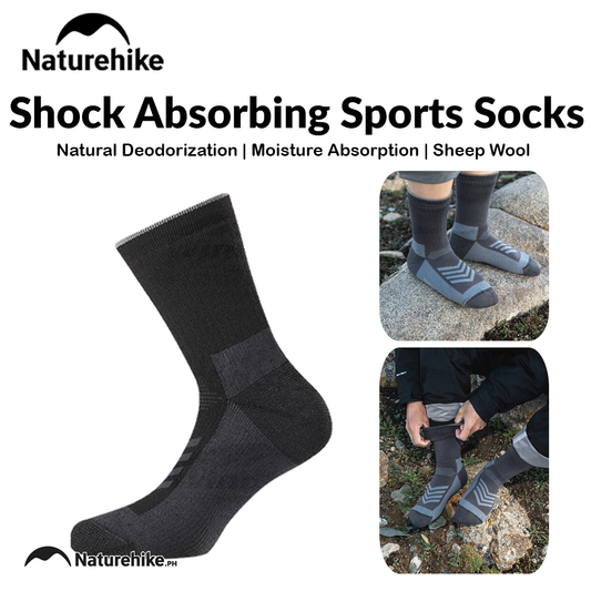 Naturehike Shock Absorbing Sports Socks Portable Breathable Warm Sheep Wool Camping Hiking Trekking Cycling Women Men's Socks