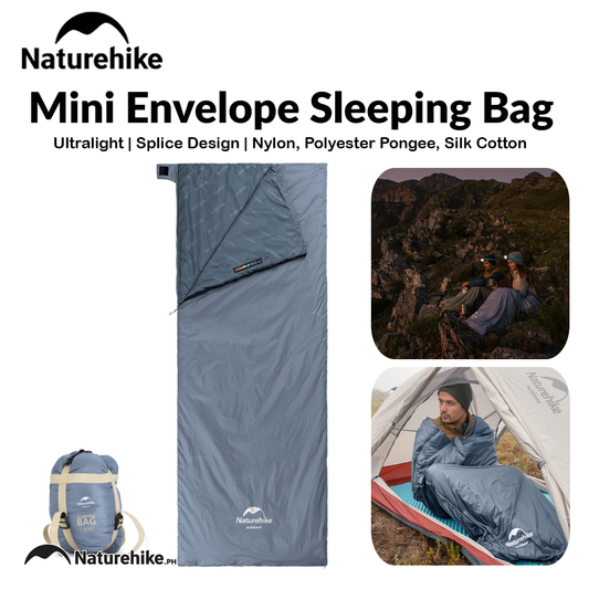 Naturehike Mini Envelope Sleeping Bag Outdoor LW180 Portable Ultralight Breathable Cotton Fabric Thick Foam for Tent Adult Comfortable Camp Sleep Bed Pad