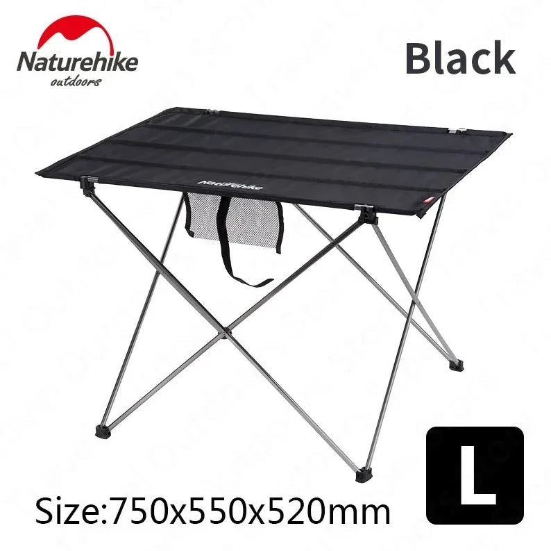 Naturehike Folding Picnic Table Portable Ultralight Foldable Camping Table Load Bearing 20kg Built-in Mesh Storage Bag Table BBQ Camping