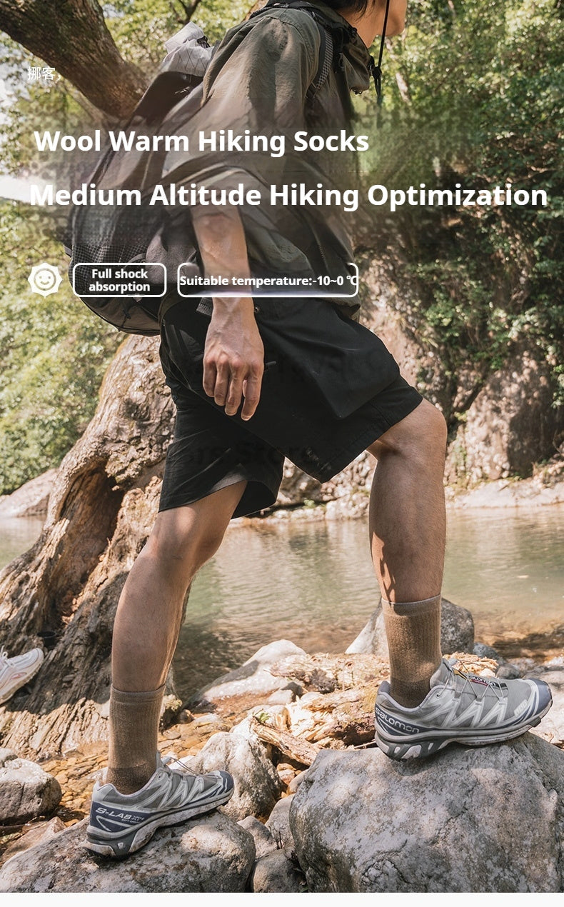 Naturehike Shock Absorbing Sports Socks Portable Breathable Warm Sheep Wool Camping Hiking Trekking Cycling Women Men's Socks
