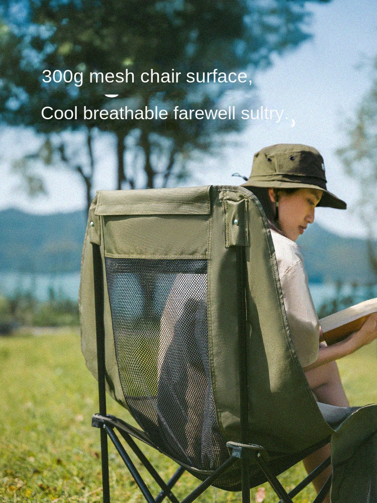 Naturehike SEA STAR 002 High Back Moon Chair Portable Lightweight Folding Adjustable Reclining Chair With Removable Head Pillow Camping Polyester Carbon Steel