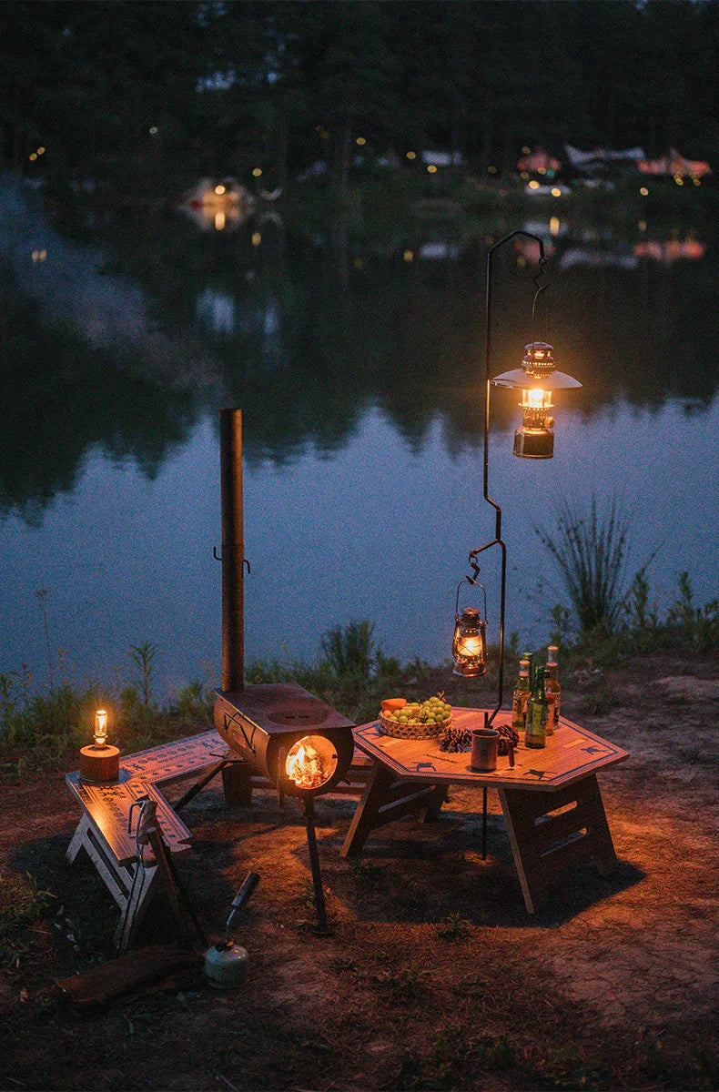 Naturehike Modular Hexagonal Table Portable Multipupose Splicing Table  DIY Multi-layer Board Double-Deck Extended Desk Camping BBQ Picnic Barbecue