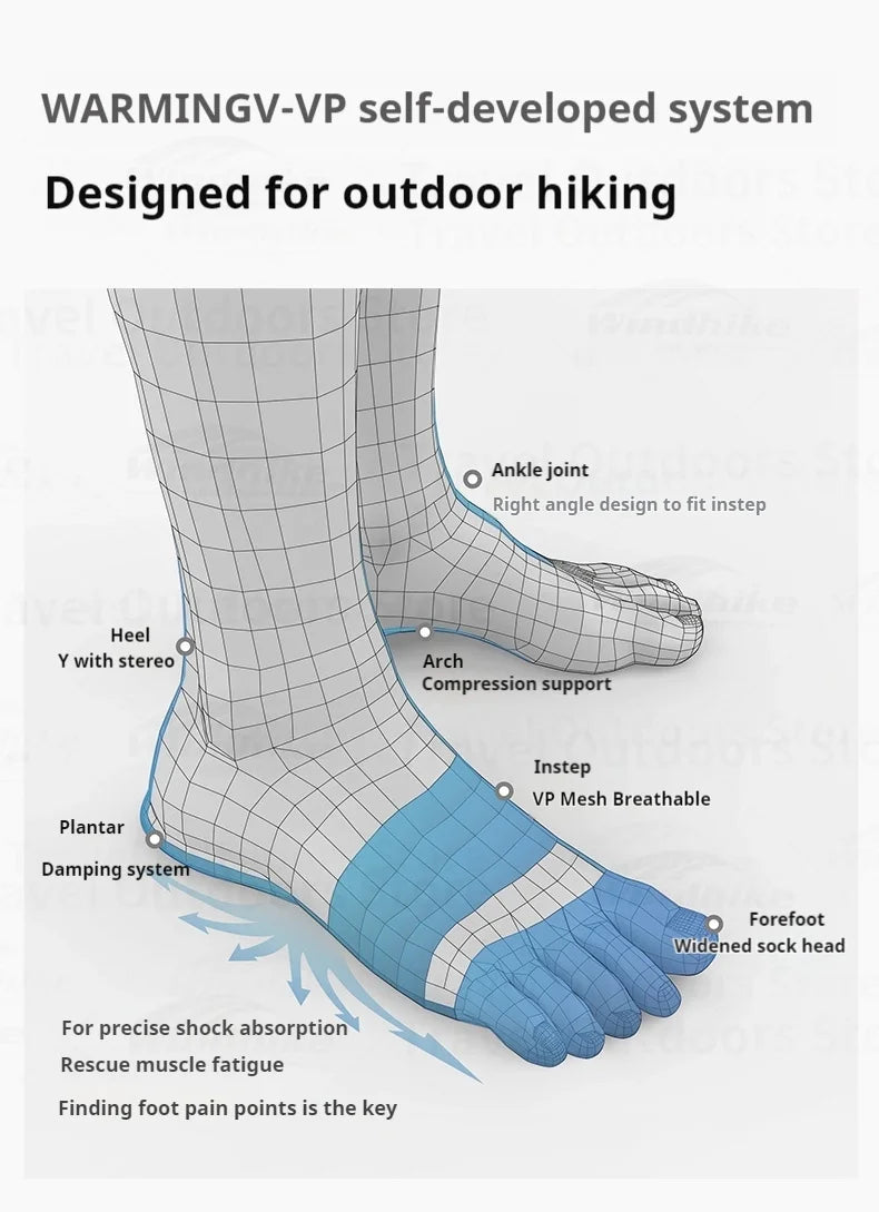 Naturehike Shock Absorbing Sports Socks Portable Breathable Warm Sheep Wool Camping Hiking Trekking Cycling Women Men's Socks
