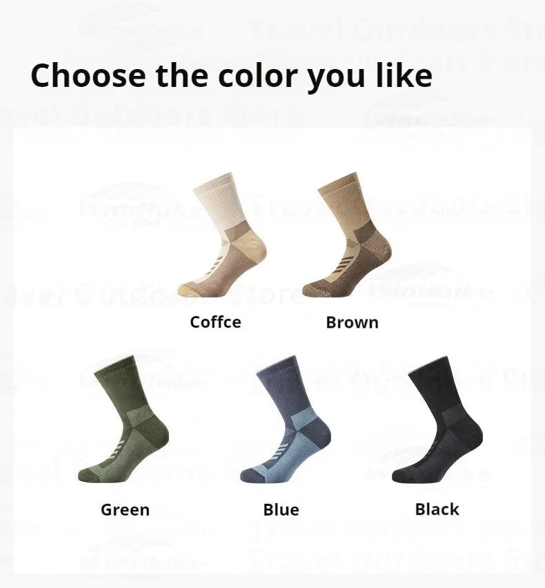 Naturehike Shock Absorbing Sports Socks Portable Breathable Warm Sheep Wool Camping Hiking Trekking Cycling Women Men's Socks