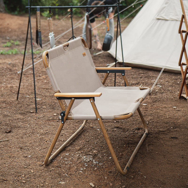 Naturehike Foldable Double Camping Chair Outdoor Portable Lightweight Wood Grain Seat Folding Dual Bench 160KG Max Load Camp Aluminum Alloy Hiking Beach Picnic Travel Heavy Duty Original Nature Hike