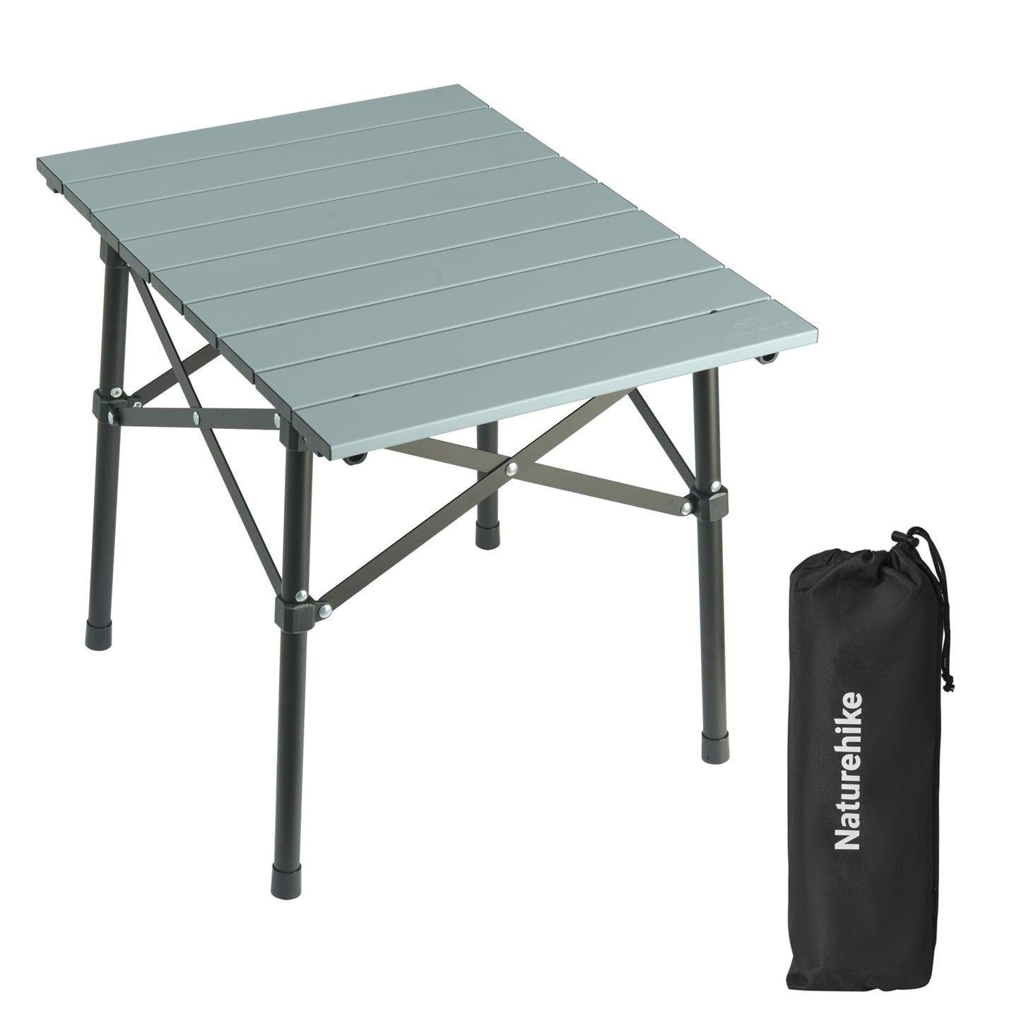 Naturehike Mini Aluminum Egg Roll Table Portable Ultralight Folding Camping Hiking Outdoor Table 50kg Max Load Cross Structure Design 6063 Aluminum Alloy