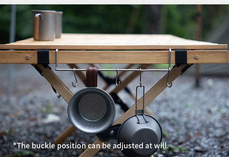 Naturehike Desk Side Hanging Shelf Portable Lightweight Camping Tableware Storage Rack Picnic Hook Rack Table Edge Hook 304 Stainless Steel Outdoor Accessories