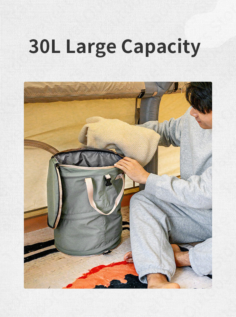 Naturehike Foldable Storage Round Bucket Portable Ultralight Folding 30L Capacity Barrel Clothes Bag Sundry Storage Box Cotton Bag 720g Camping Outdoor