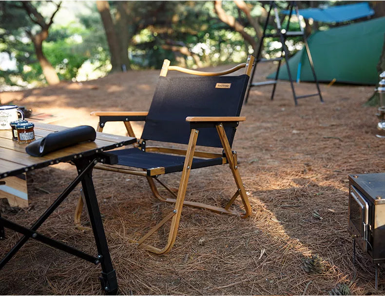 Naturehike TWILIGHT Series Outdoor Portable Foldable Camping Kermit Chair Aluminum Alloy Wood Grain up to 120KG Load 600D Oxford Cloth Camp Lightweight