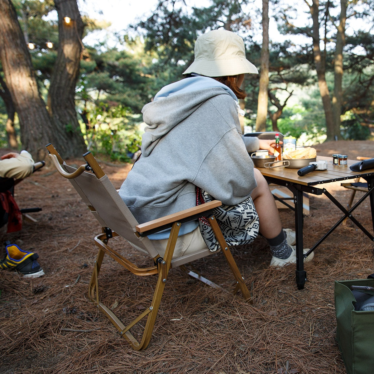 Naturehike TWILIGHT Series Outdoor Portable Foldable Camping Kermit Chair Aluminum Alloy Wood Grain up to 120KG Load 600D Oxford Cloth Camp Lightweight