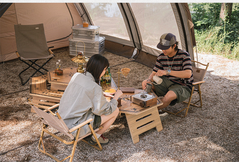 Naturehike Modular Hexagonal Table Portable Multipupose Splicing Table  DIY Multi-layer Board Double-Deck Extended Desk Camping BBQ Picnic Barbecue